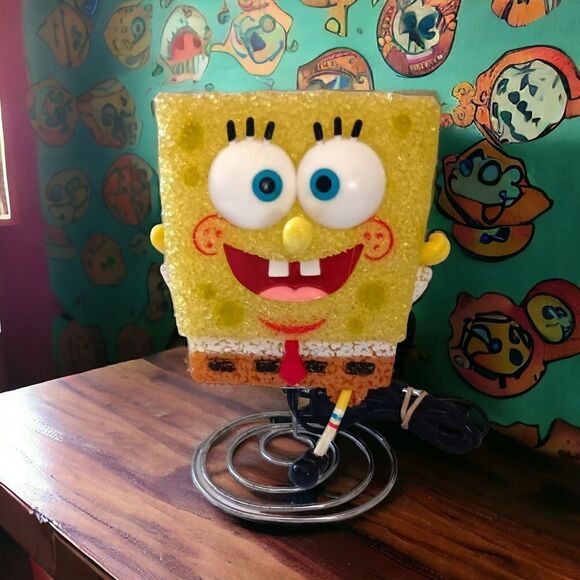 Spongebob Squarepants Lamp Light Running Bob Nickelodeon Melted Plastic Spring. - Picture 15 of 16